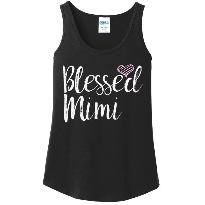 Blessed Mimi Grandma Gifts Ladies Essential Tank