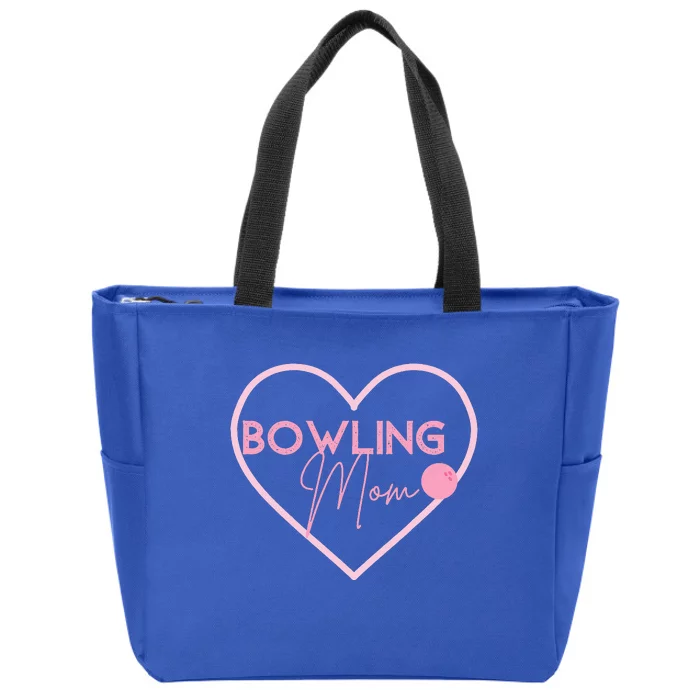 Bowling Mom Gift Cute Bowling GIfts Pink Bowling Ball Zip Tote Bag