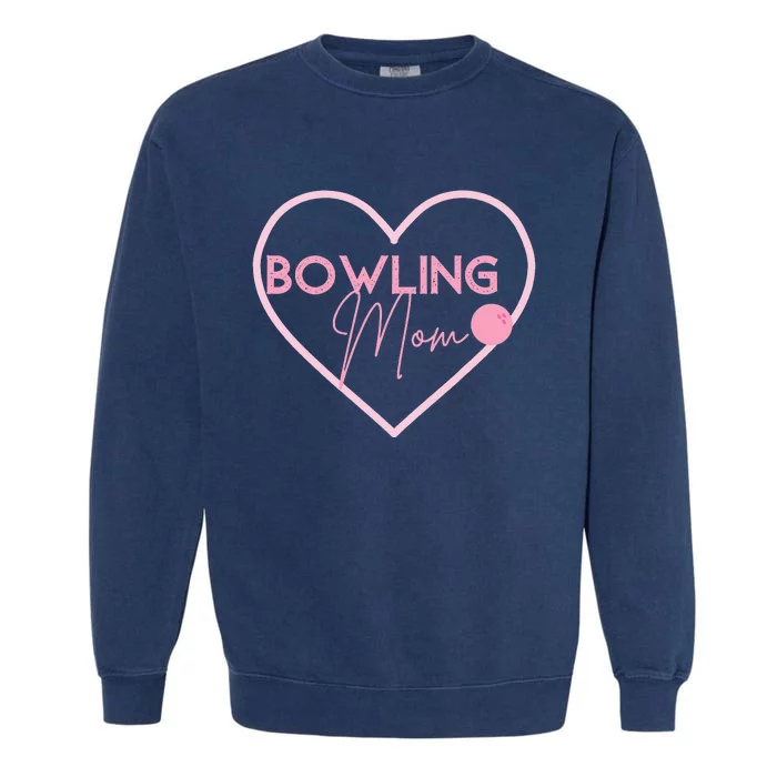 Bowling Mom Gift Cute Bowling GIfts Pink Bowling Ball Garment-Dyed Sweatshirt