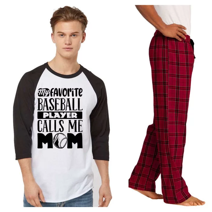 Baseball Mom Gift Baseball Lover Gift Raglan Sleeve Pajama Set