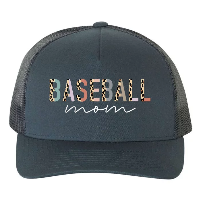 Baseball Mom Gifts Leopard Print Baseball Mama Mother's Day Yupoong Adult 5-Panel Trucker Hat