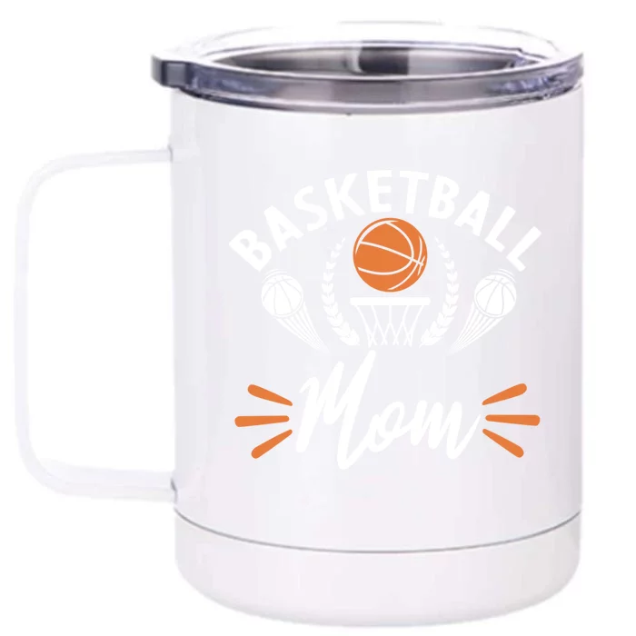 Basketball Mom Gift Front & Back 12oz Stainless Steel Tumbler Cup