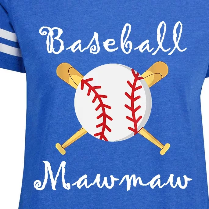 Baseball Mawmaw Grandsons Game Day Gifts To Cheer Grandma Enza Ladies Jersey Football T-Shirt