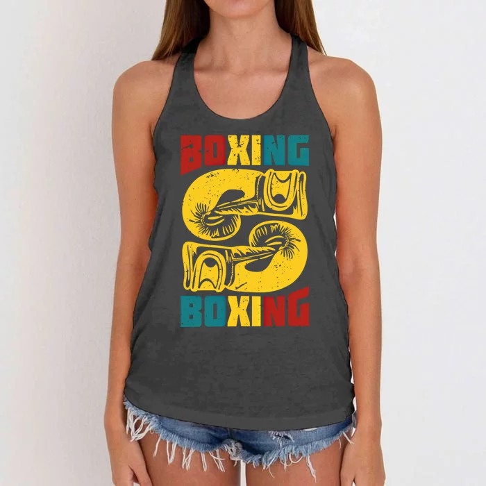 Boxing Meaningful Gift Women's Knotted Racerback Tank