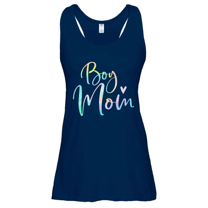 Boy Mom Gifts For Mother Mama Of Boy Tie Dye Ladies Essential Flowy Tank