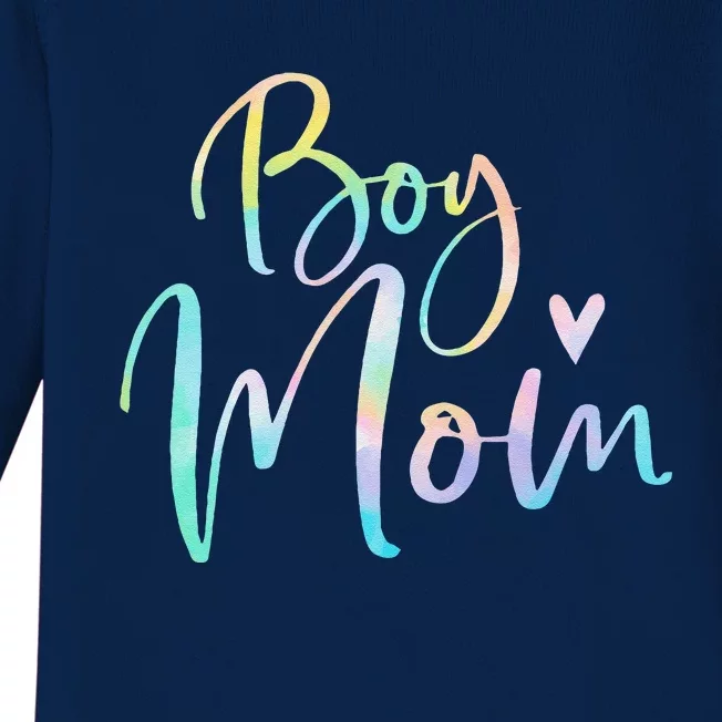 Boy Mom Gifts For Mother Mama Of Boy Tie Dye Baby Long Sleeve Bodysuit