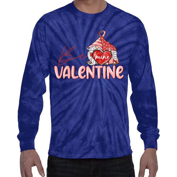 Be Mine Gnomes Happy Valentines Day Gnomes Couple Matching Tie-Dye Long Sleeve Shirt