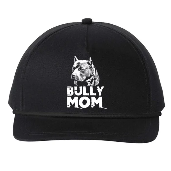 Bully Mom Great Gift American Pitbull Lover Gift Great Gift Snapback Five-Panel Rope Hat