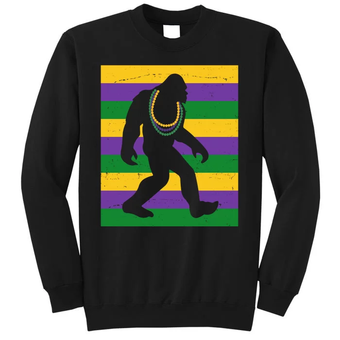 Bigfoot Mardi Gras Festive Sweatshirt