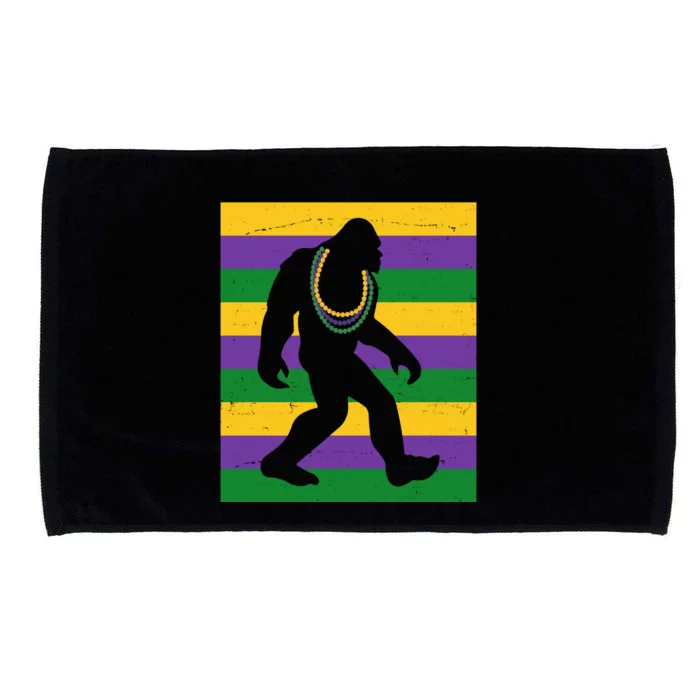 Bigfoot Mardi Gras Festive Microfiber Hand Towel