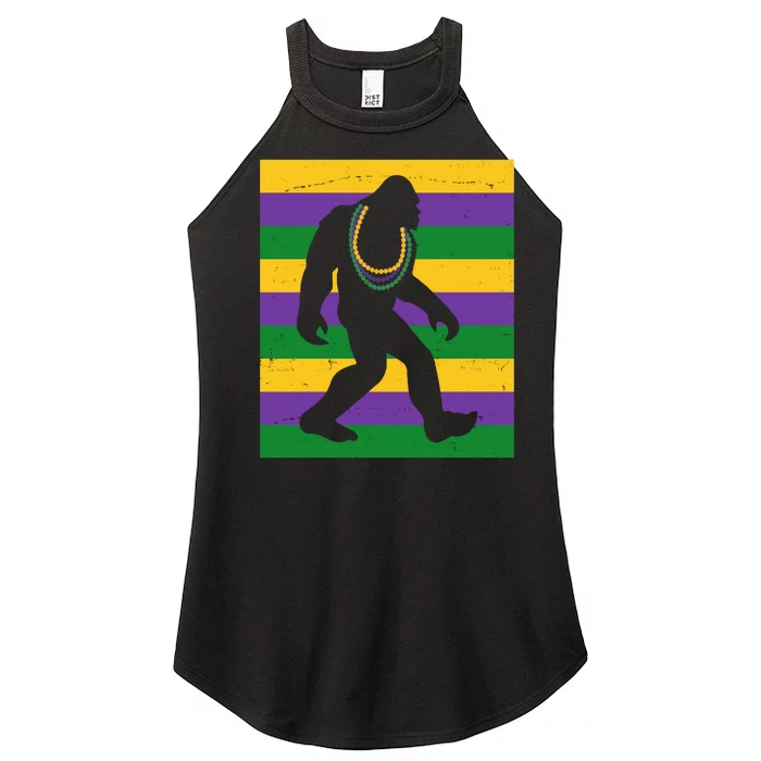 Bigfoot Mardi Gras Festive Women’s Perfect Tri Rocker Tank