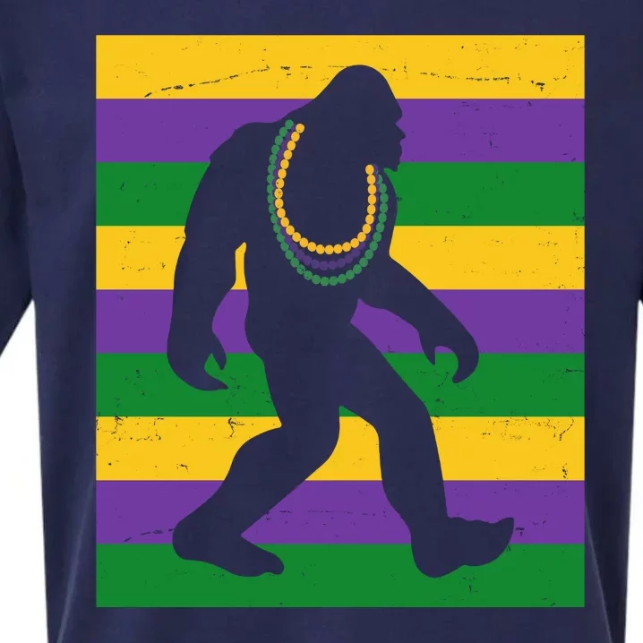 Bigfoot Mardi Gras Festive Sueded Cloud Jersey T-Shirt