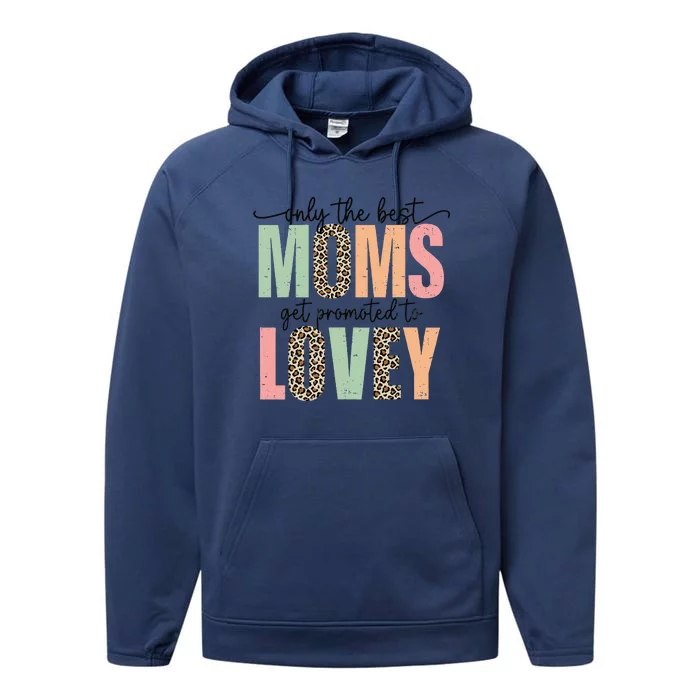 Best Moms Get Promoted To LOVEY Leopard Mother's Day Performance Fleece Hoodie