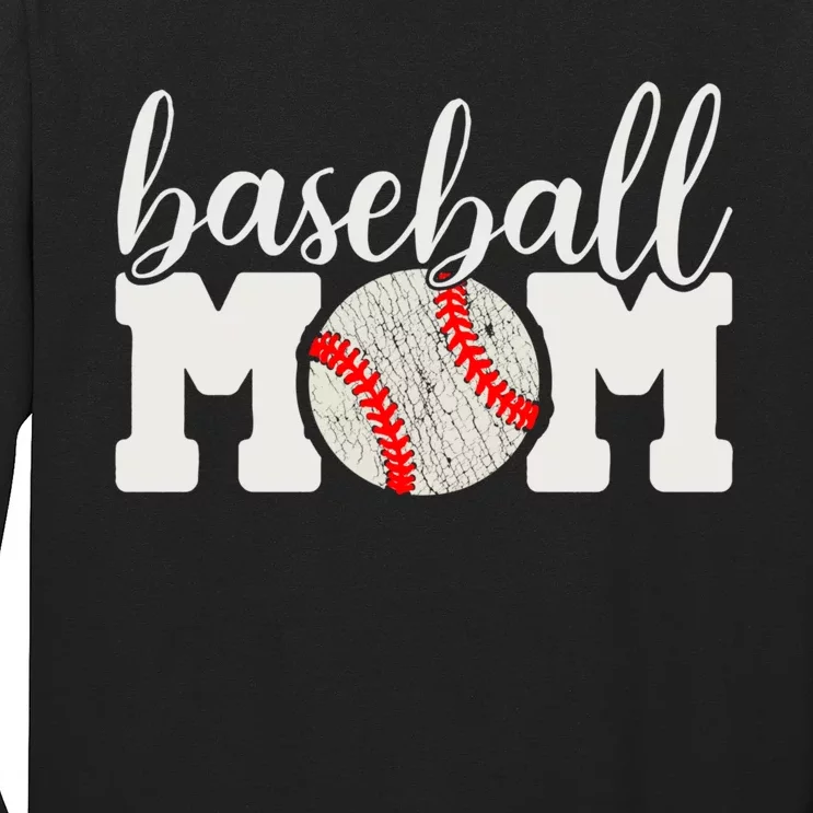 Baseball Mom Gift - Cheering Mother of Boy Outfit Long Sleeve Shirt