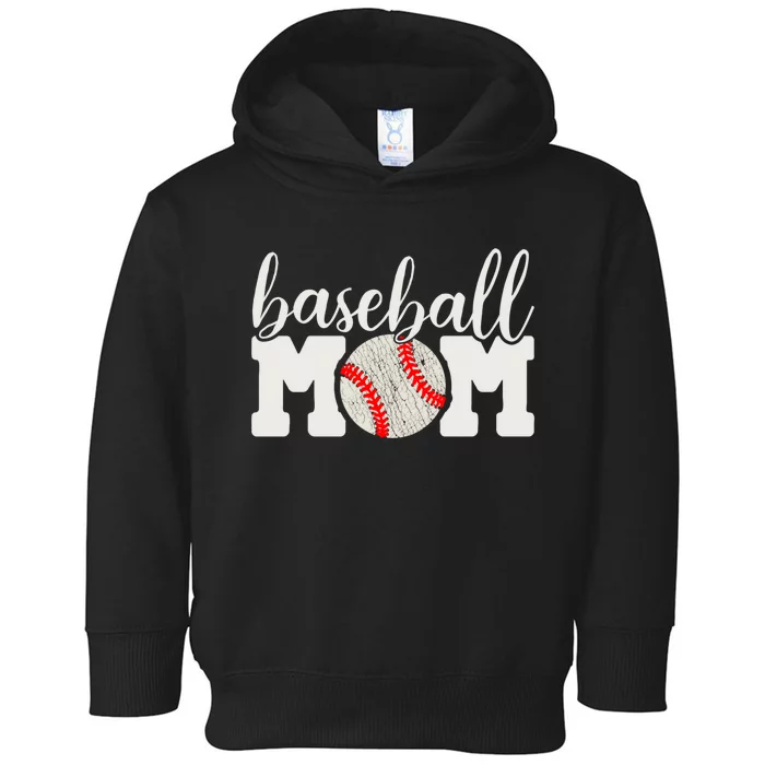 Baseball Mom Gift - Cheering Mother of Boy Outfit Toddler Hoodie