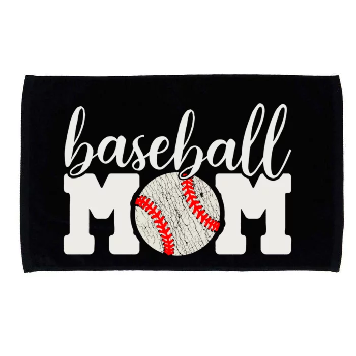 Baseball Mom Gift - Cheering Mother of Boy Outfit Microfiber Hand Towel