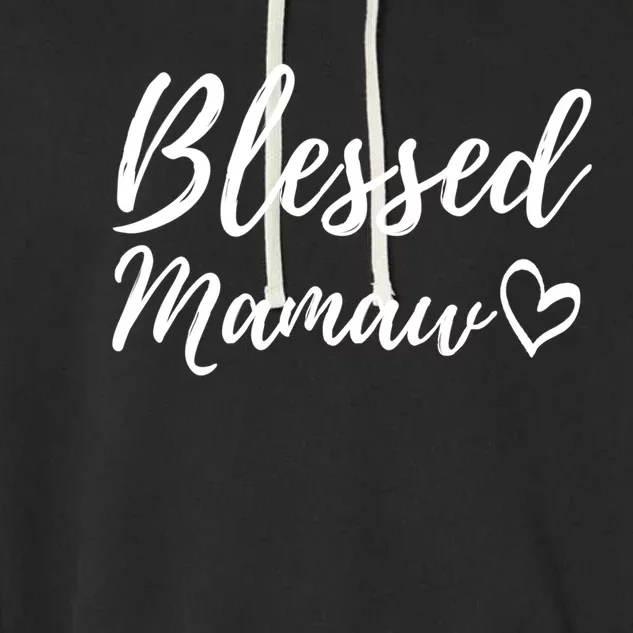 Blessed Mamaw Great Gift Christmas Family Matching Thanksgiving Gift Garment-Dyed Fleece Hoodie