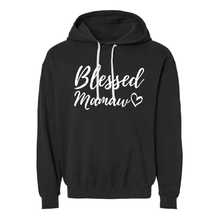 Blessed Mamaw Great Gift Christmas Family Matching Thanksgiving Gift Garment-Dyed Fleece Hoodie