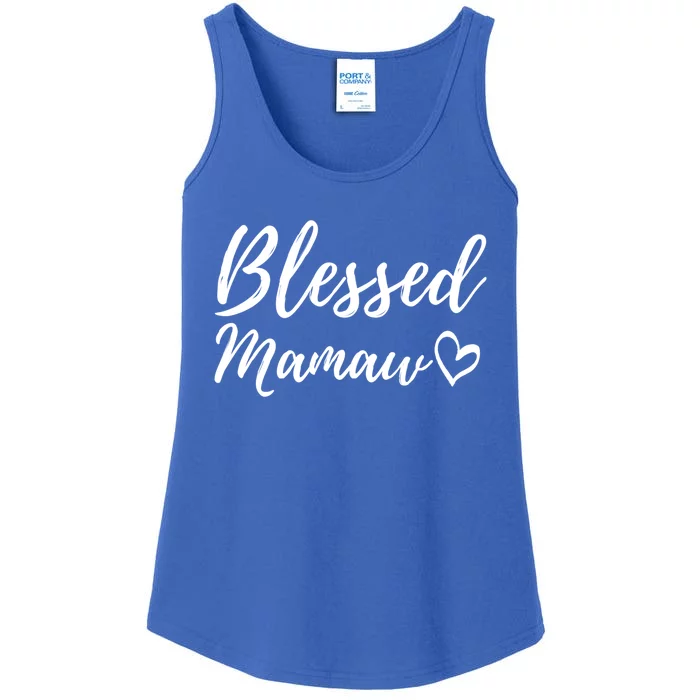 Blessed Mamaw Great Gift Christmas Family Matching Thanksgiving Gift Ladies Essential Tank