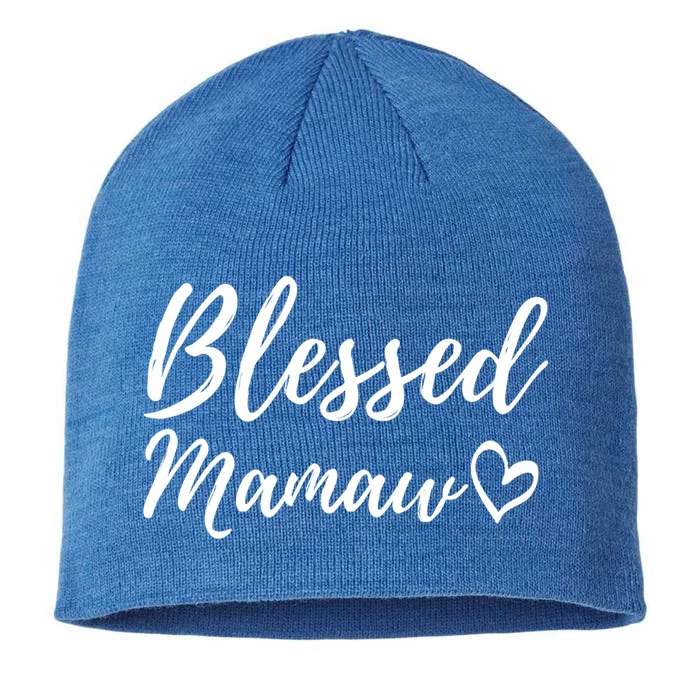 Blessed Mamaw Great Gift Christmas Family Matching Thanksgiving Gift 8 1/2in Sustainable Knit Beanie