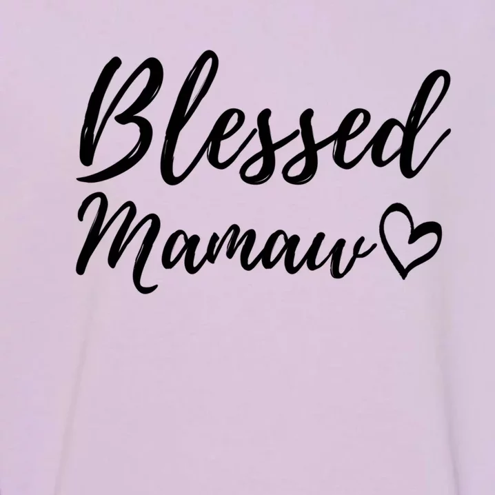 Blessed Mamaw Great Gift Christmas Family Matching Thanksgiving Gift Garment-Dyed Sweatshirt