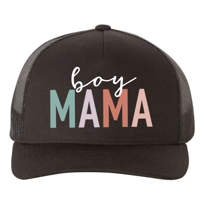 Boy Mama Gifts For Mother Mom Of Leopard Print Yupoong Adult 5-Panel Trucker Hat