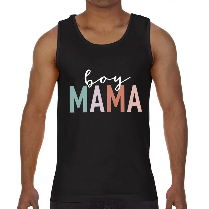 Boy Mama Gifts For Mother Mom Of Leopard Print Comfort Colors® Tank Top