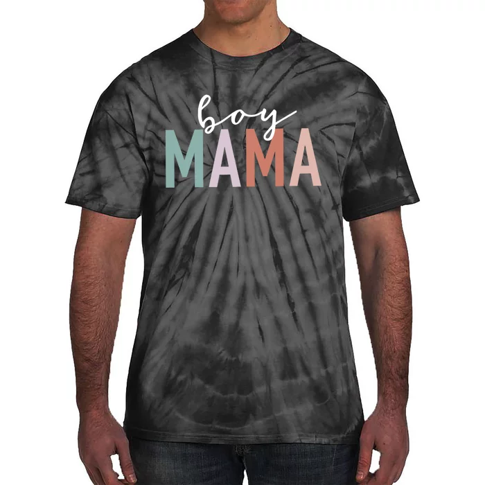 Boy Mama Gifts For Mother Mom Of Leopard Print Tie-Dye T-Shirt