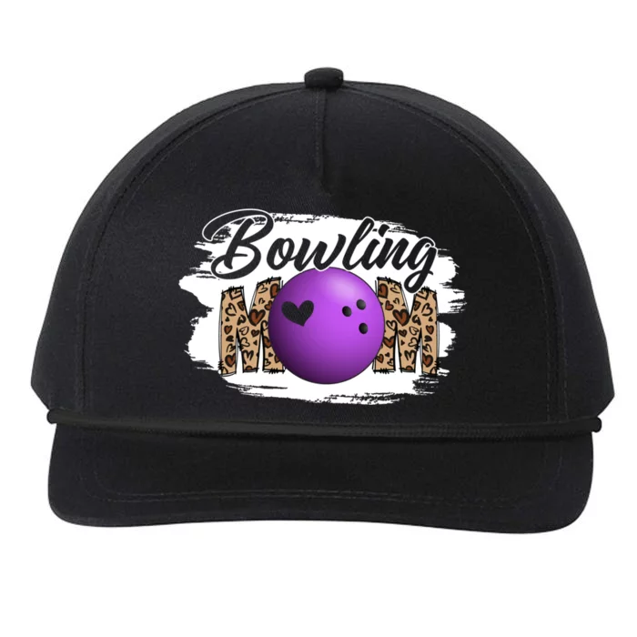 Bowling Mom Game Day Outfit Funny Mother's Day For Mom Gift Snapback Five-Panel Rope Hat