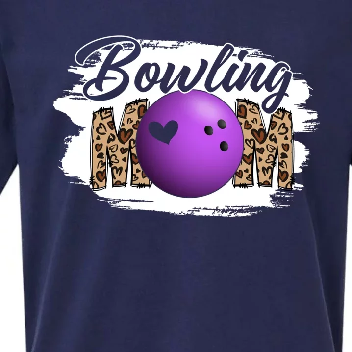 Bowling Mom Game Day Outfit Funny Mother's Day For Mom Gift Sueded Cloud Jersey T-Shirt