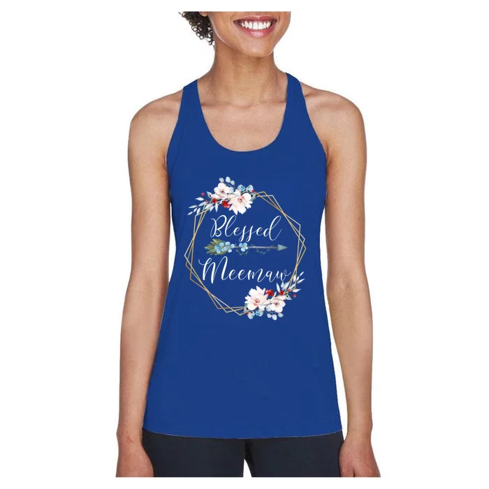 Blessed Meemaw Grandma Gift Women's Racerback Tank