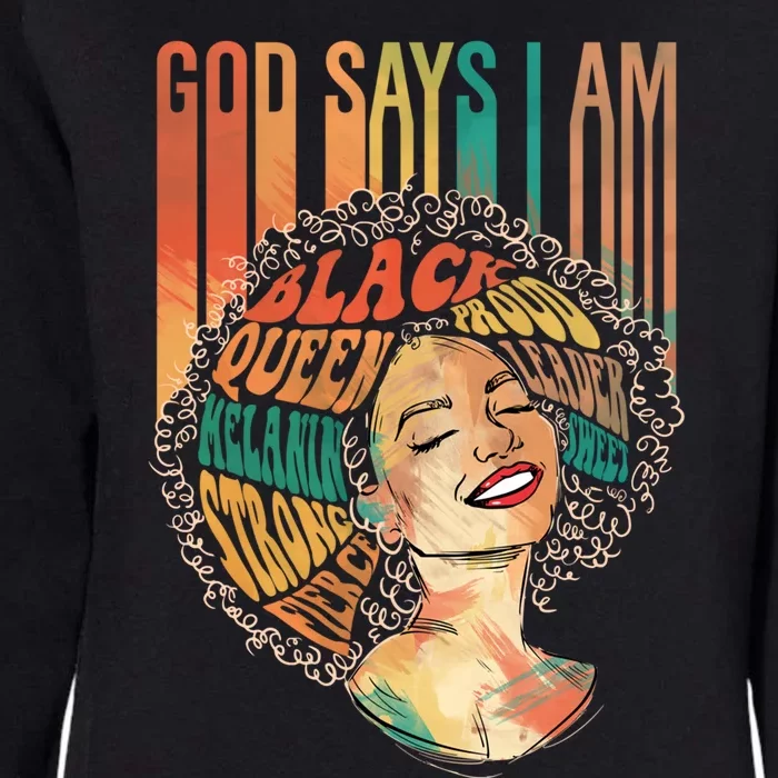 Black Melanin Goddess Black History Month Pride Gift Womens California Wash Sweatshirt