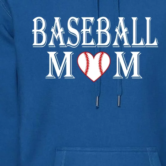 Baseball Mom Graphic Funny Gift Funny Gift For Sport Moms Premium Hoodie