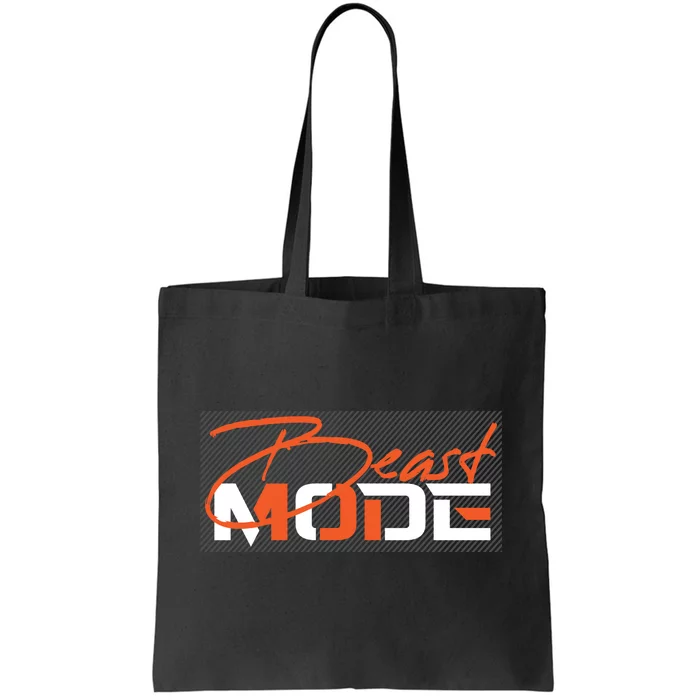 Beast Mode Gym Motivation Graphic Tote Bag