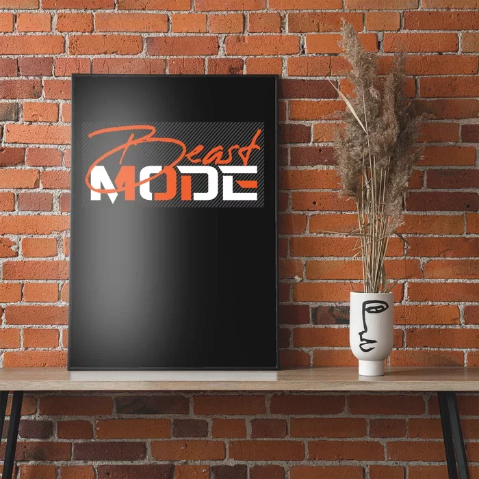 Beast Mode Gym Motivation Graphic Poster