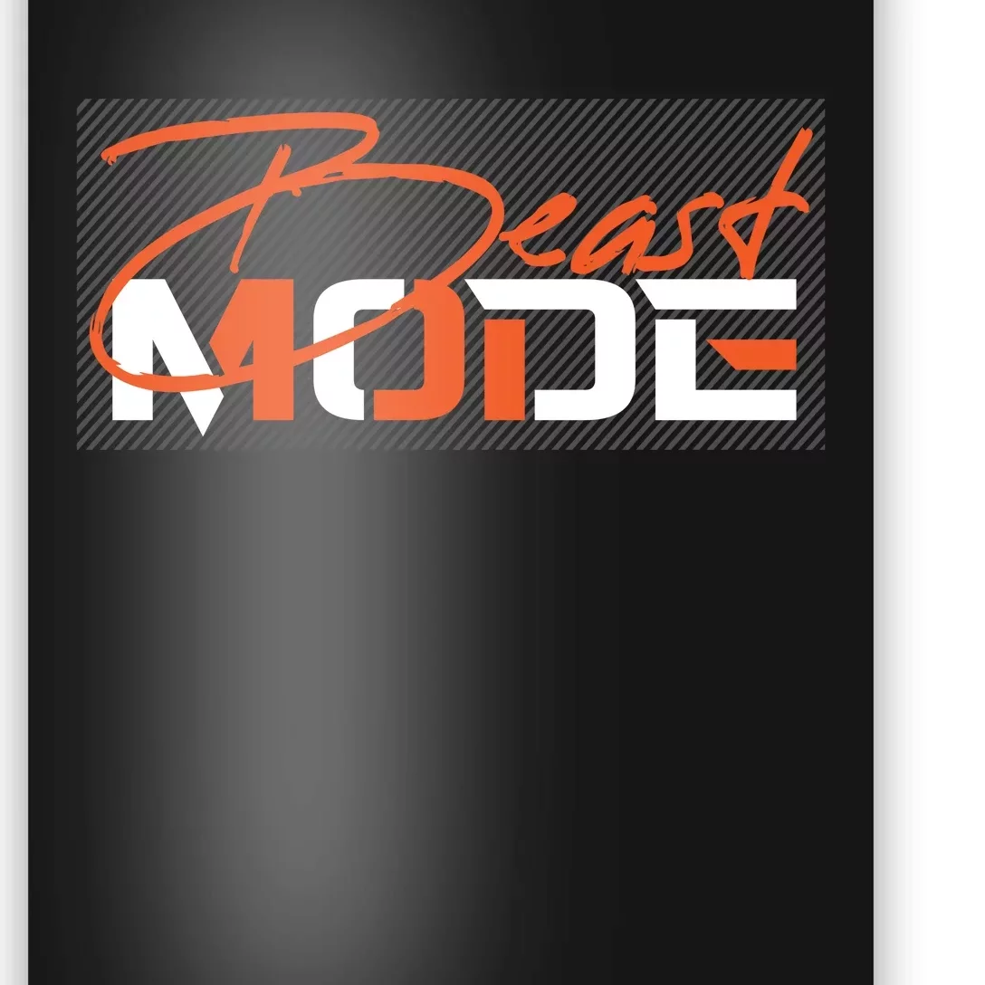 Beast Mode Gym Motivation Graphic Poster