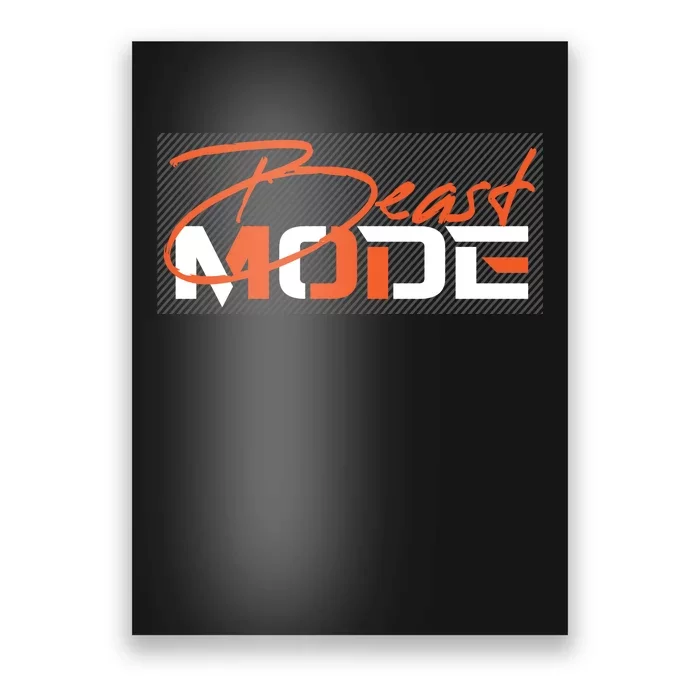 Beast Mode Gym Motivation Graphic Poster