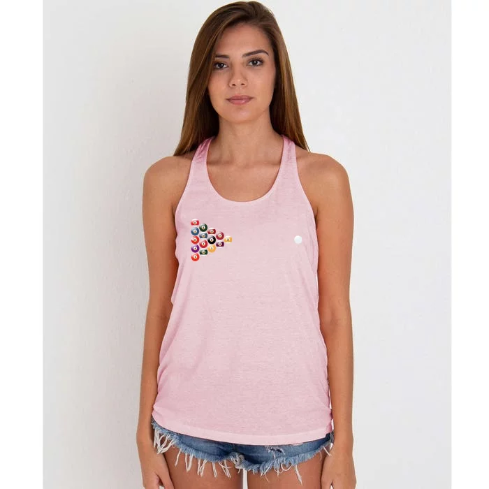 Billiards Meaningful Gift Women's Knotted Racerback Tank