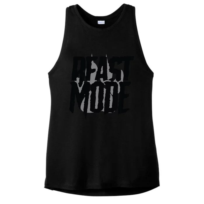 Beast Mode Gym Motivation Ladies Tri-Blend Wicking Tank