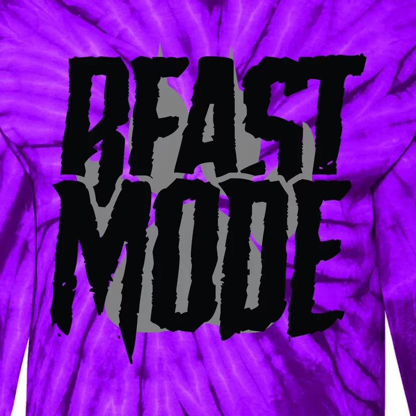 Beast Mode Gym Motivation Tie-Dye Long Sleeve Shirt