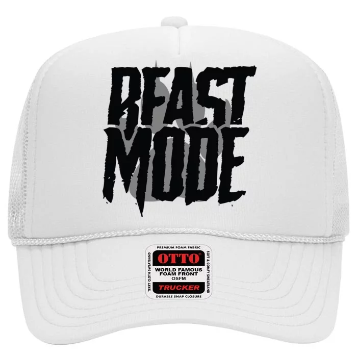 Beast Mode Gym Motivation High Crown Mesh Trucker Hat