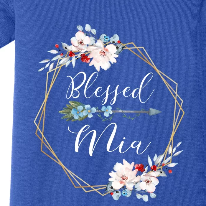 Blessed Mia Grandma Gift Baby Bodysuit