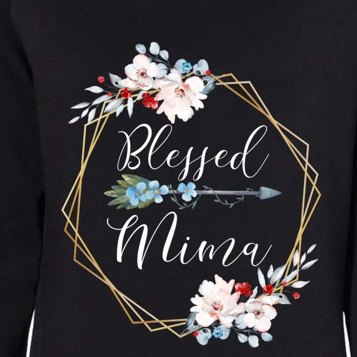 Blessed Mima Grandma Gift Cute Gift Womens California Wash Sweatshirt