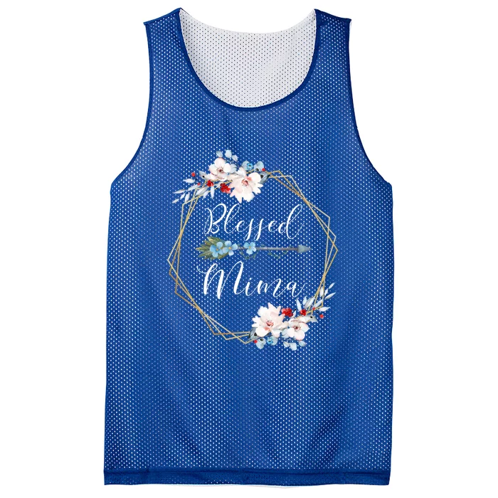 Blessed Mima Grandma Gift Cute Gift Mesh Reversible Basketball Jersey Tank