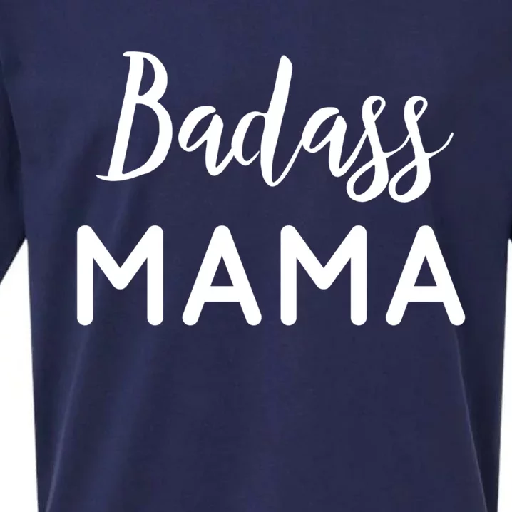 Badass Mama Gift Mom Life Gift Wife Mom Boss Blessed Mama Funny Gift Sueded Cloud Jersey T-Shirt