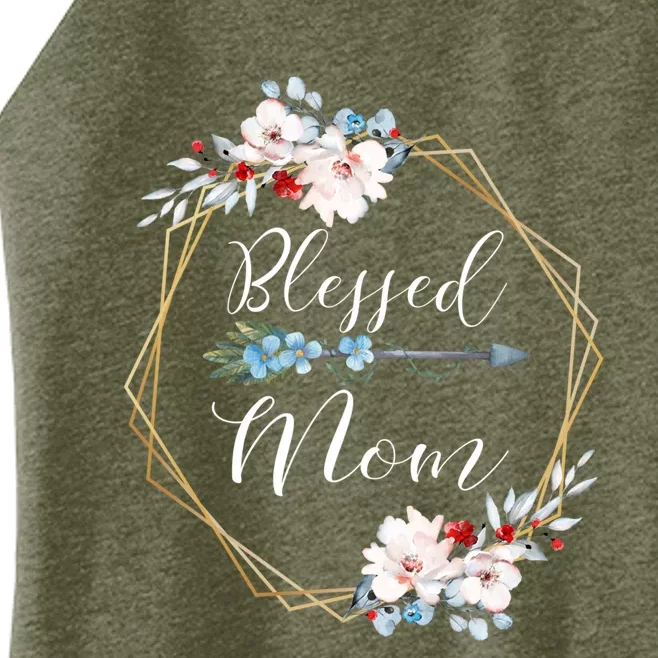 Blessed Mom Grandma Gift Women’s Perfect Tri Rocker Tank