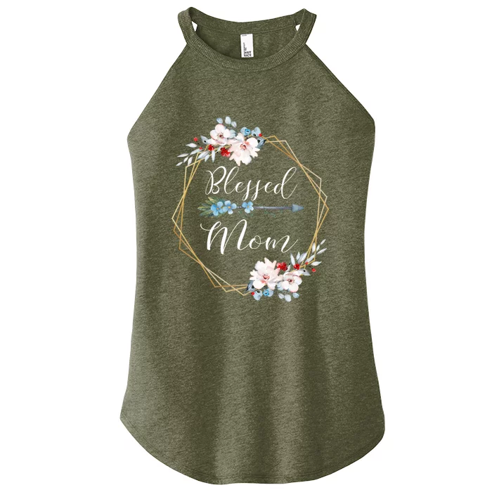 Blessed Mom Grandma Gift Women’s Perfect Tri Rocker Tank