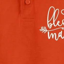 Blessed Mama Gift Idea For Mom Dad Boss Gift Dry Zone Grid Performance Polo