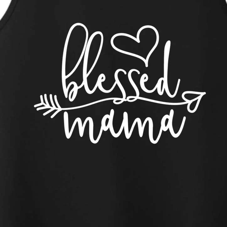 Blessed Mama Gift Idea For Mom Dad Boss Gift Performance Tank