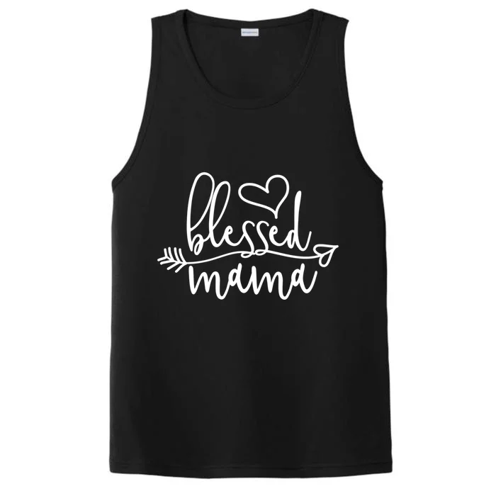 Blessed Mama Gift Idea For Mom Dad Boss Gift Performance Tank